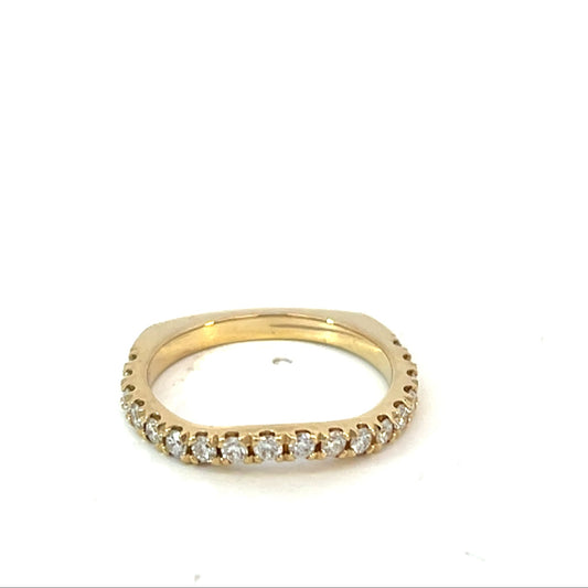 Swoosh Diamond Wedding Band