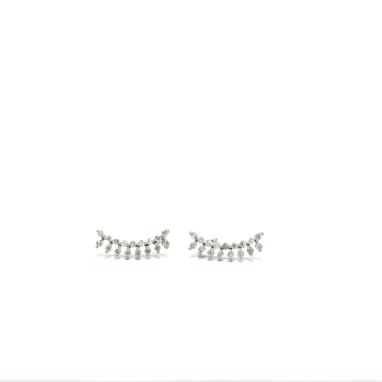 Diamond Curved Earrings