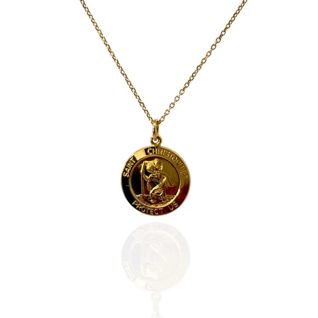 14K Saint Christopher Necklace