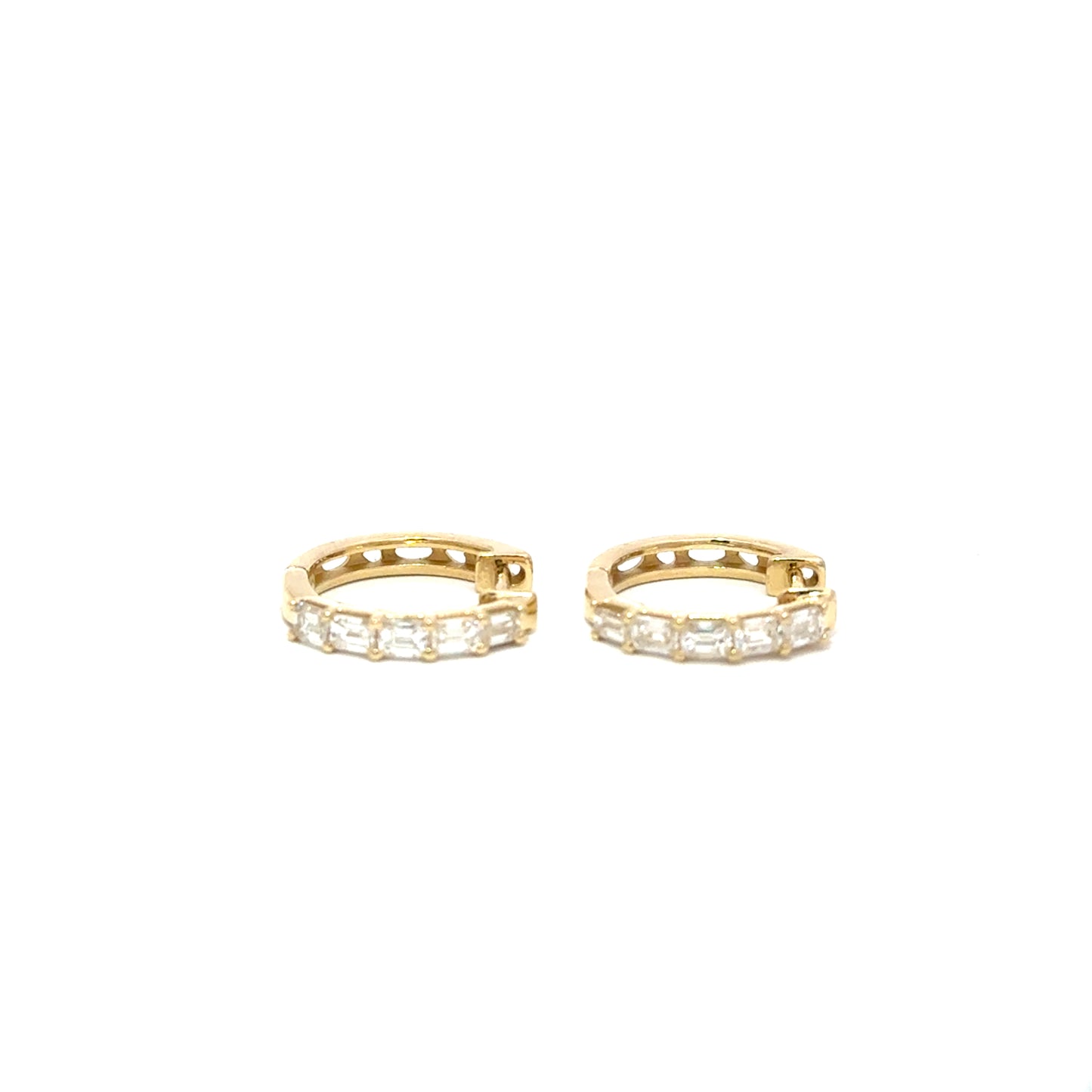 Diamond Baguette Hoop