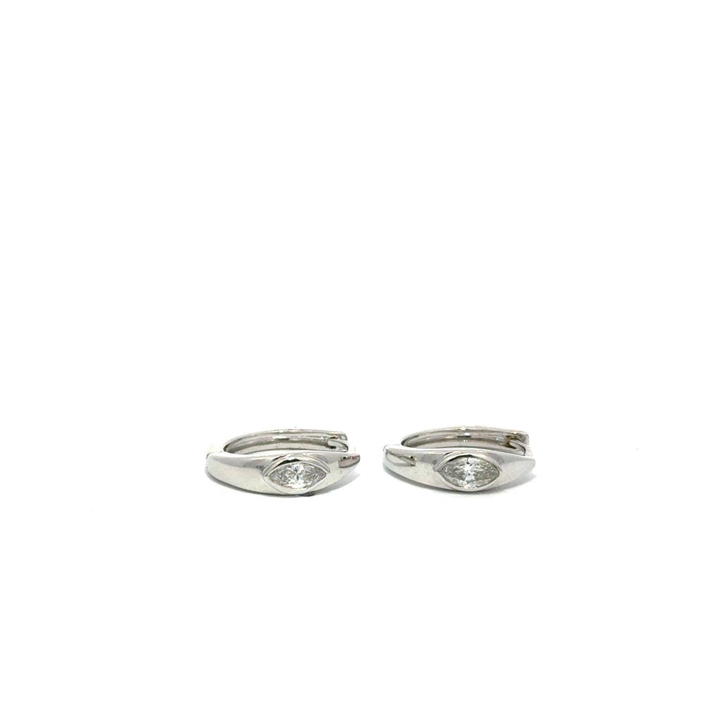 Diamond Marquise Set Huggies