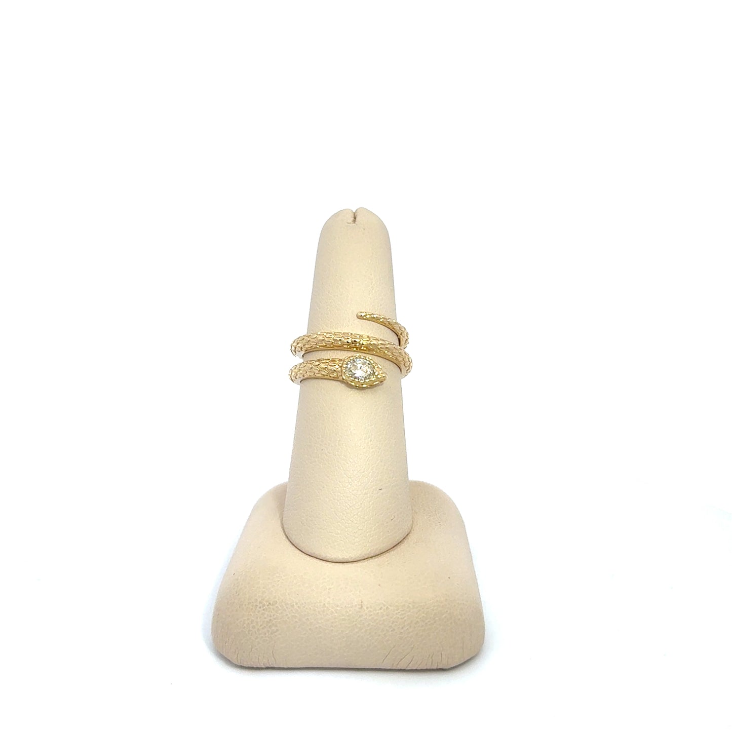 Snake Wrap Ring With Diamond Head