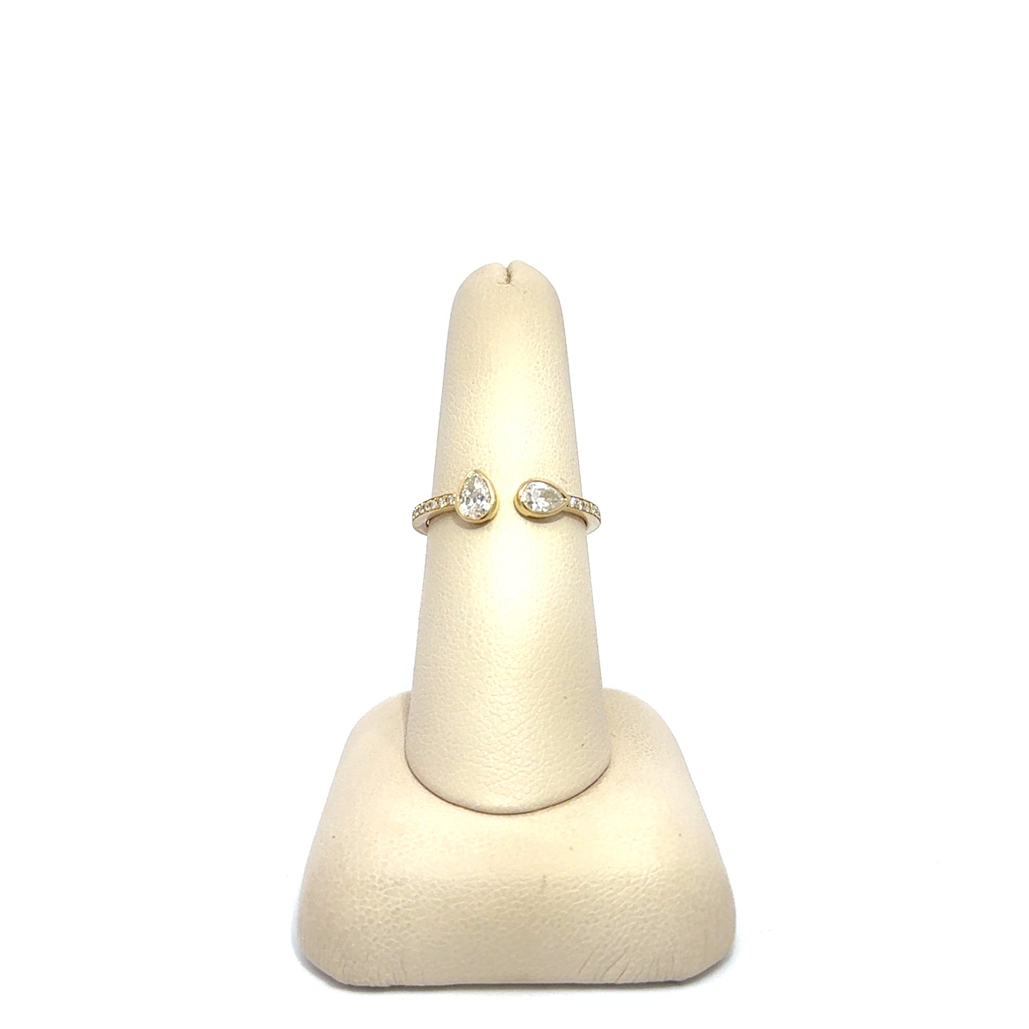 Teardrop Bezel set Diamond Wrap Ring