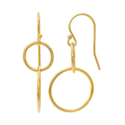 Double Hoop Drop Earrings