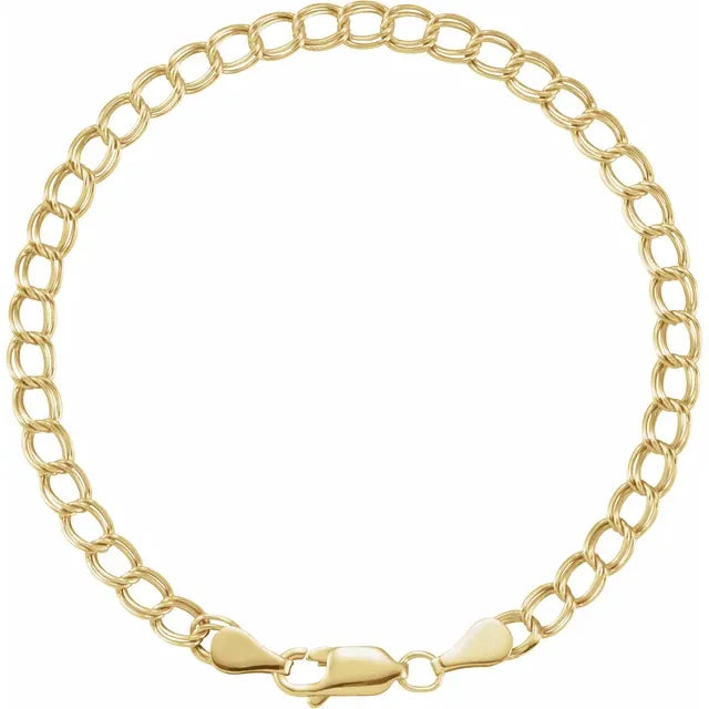 14kt gold chain link bracelet feminine or masculine high end outlet jewelry