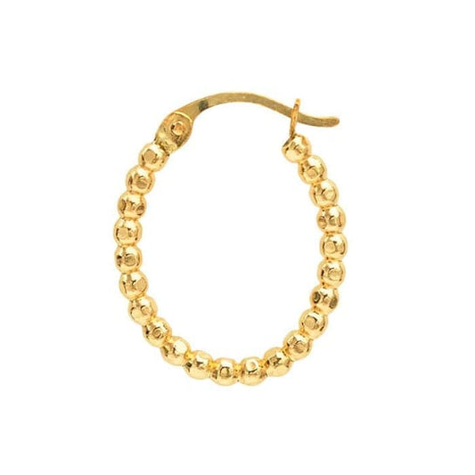 Oval Dot Hoop Earrings