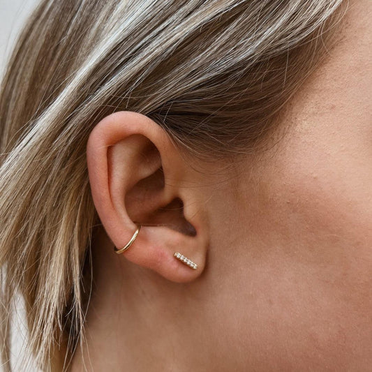 Diamond Bar Studs - Nashelle