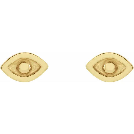 14k Evil Eye Studs