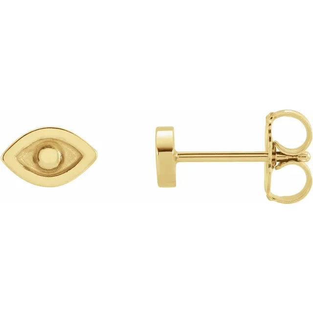 14k Evil Eye Studs