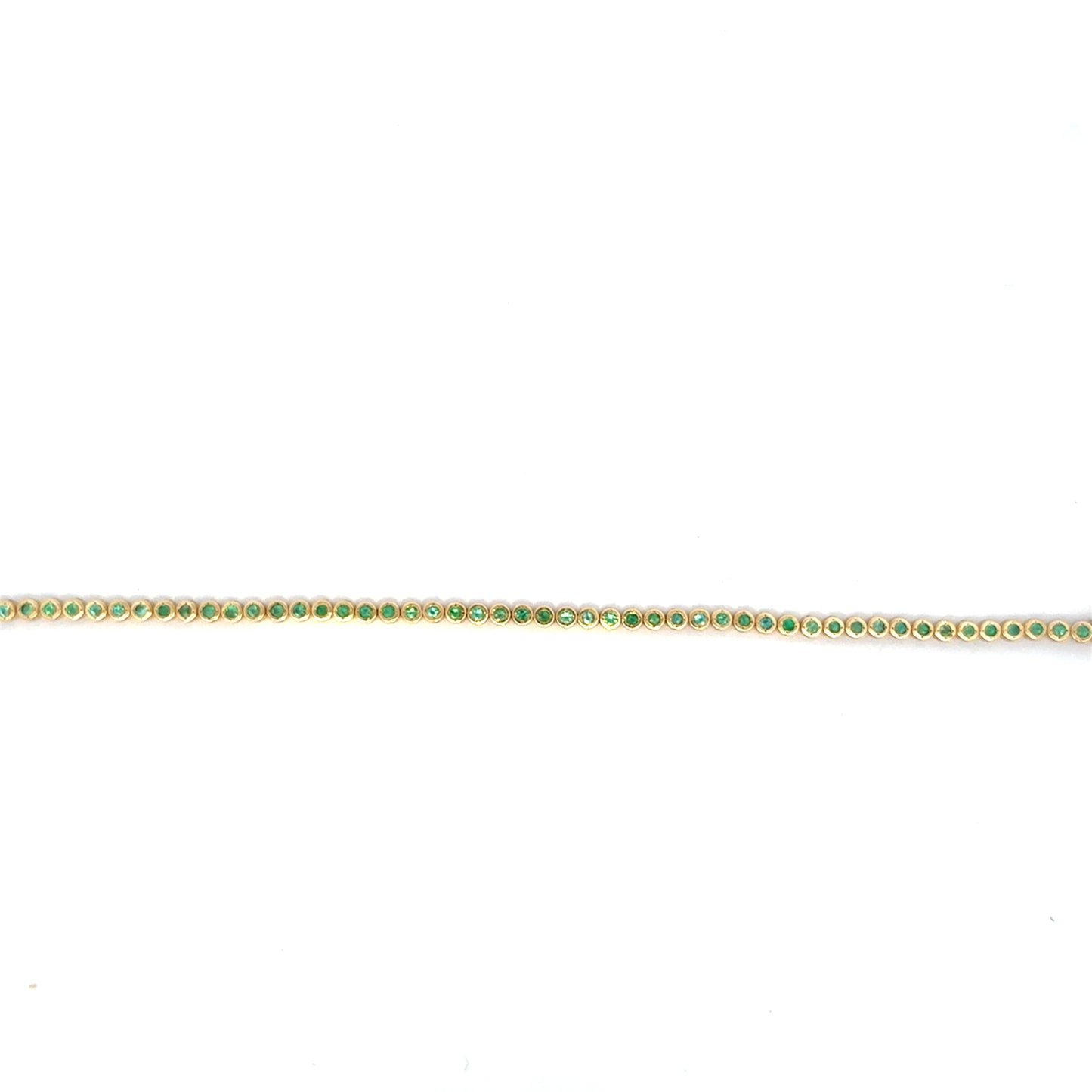 Emerald Bezel Tennis Bracelet