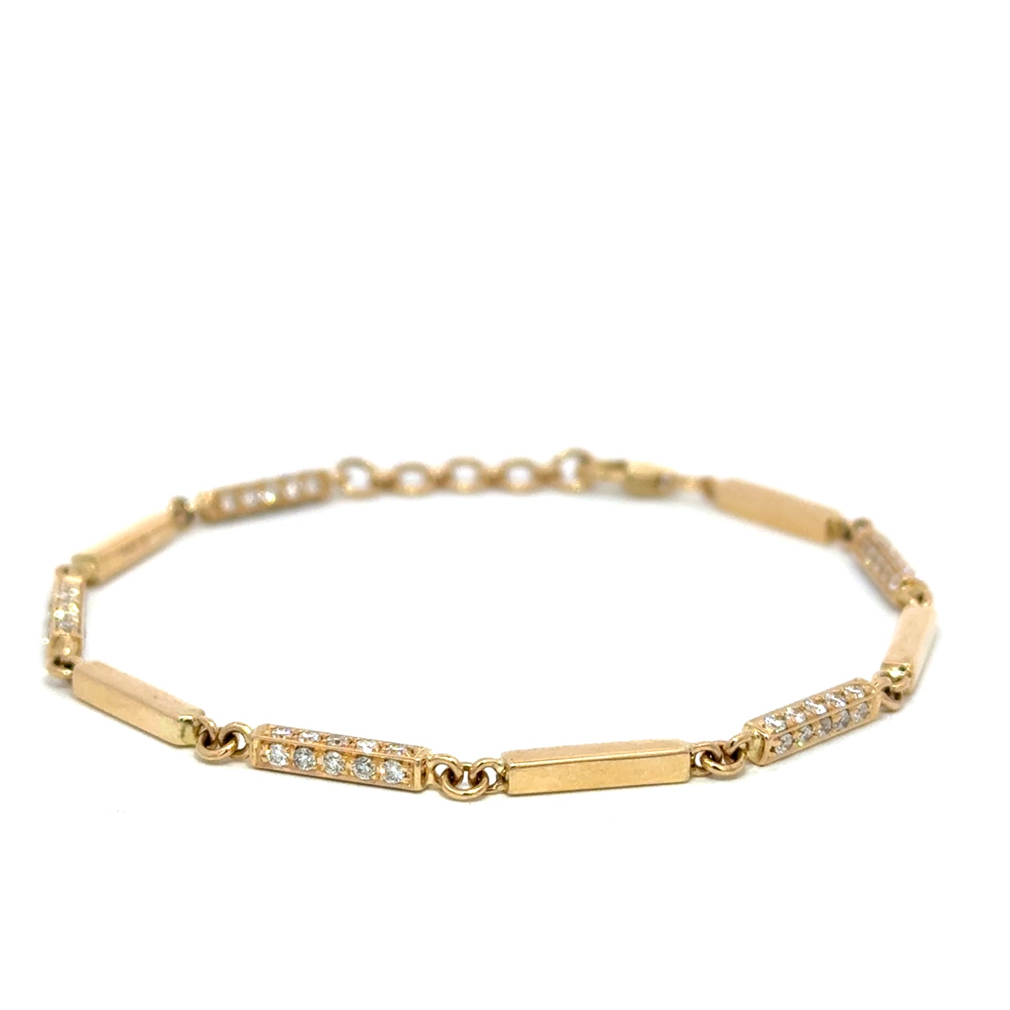 Bar and Link Diamond Bracelet
