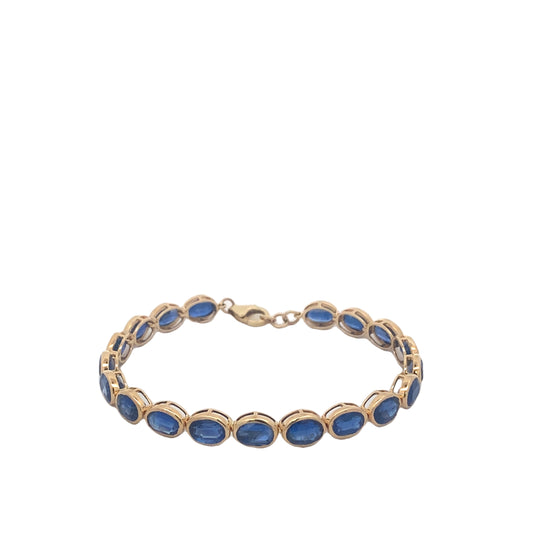 14k Oval Sapphire Bracelet