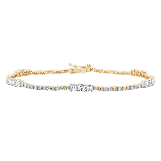 14k Goddess Diamond Bracelet