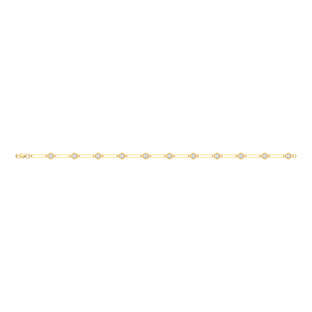 14k Diamond Link Bracelet