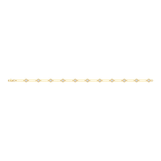 14k Diamond Link Bracelet