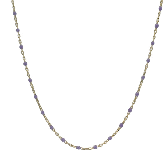 14k Darling Bead Necklace Purple