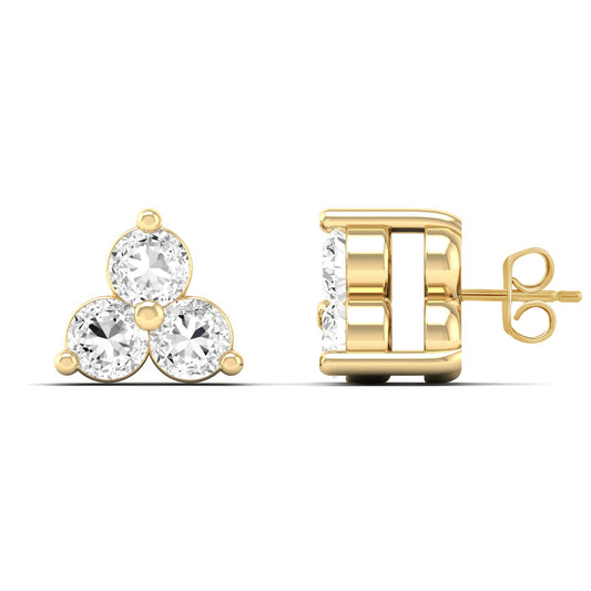 Trinity Diamond Stud Earrings
