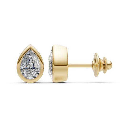 Pear Diamond Stud Earrings