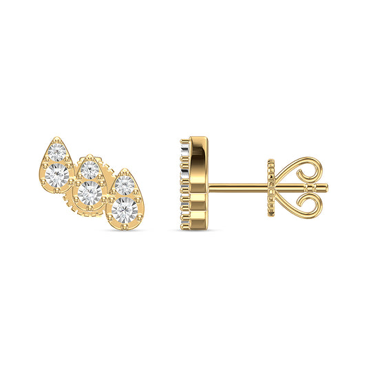 Sixes Diamond Stud Earrings