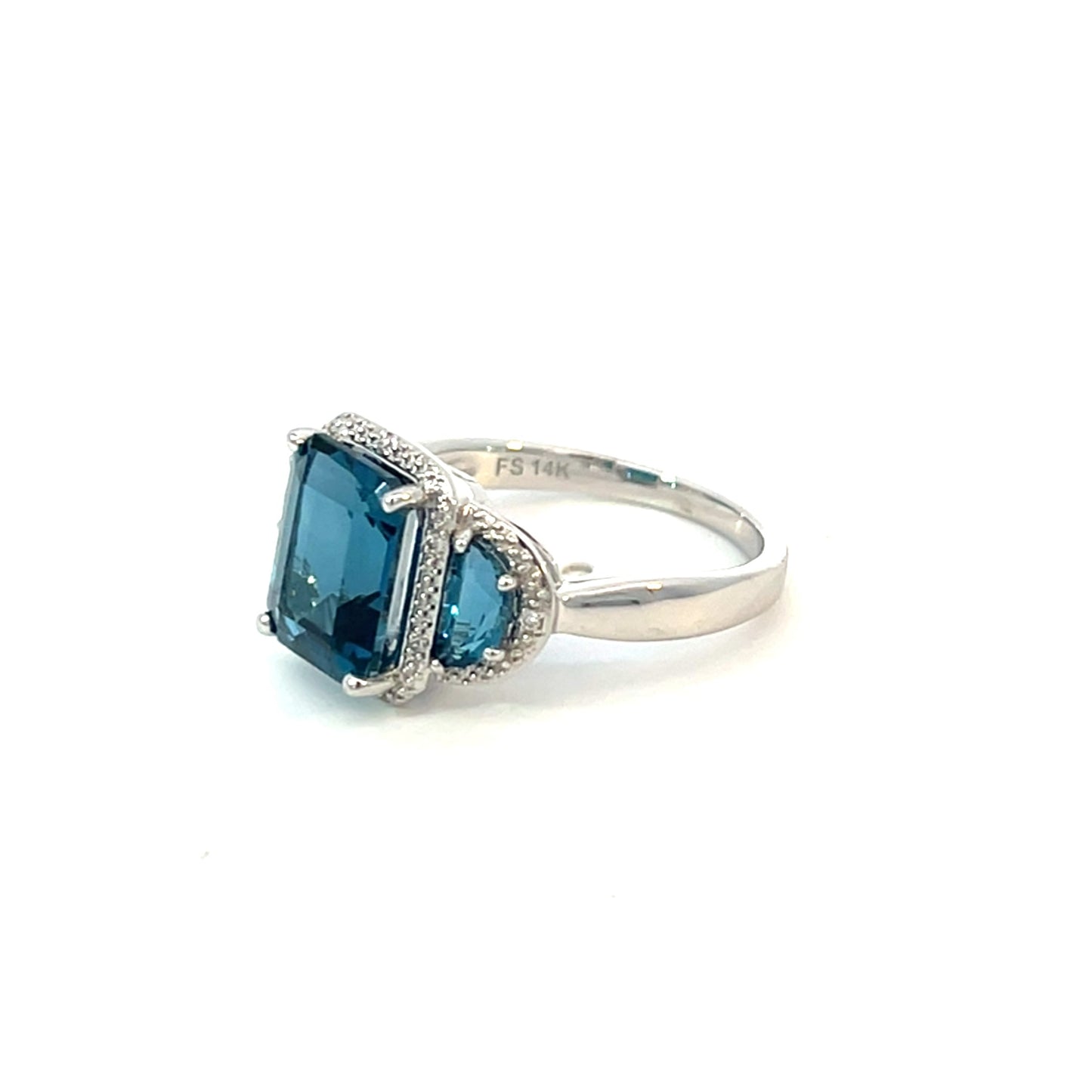 London Blue Topaz & Diamond Ring