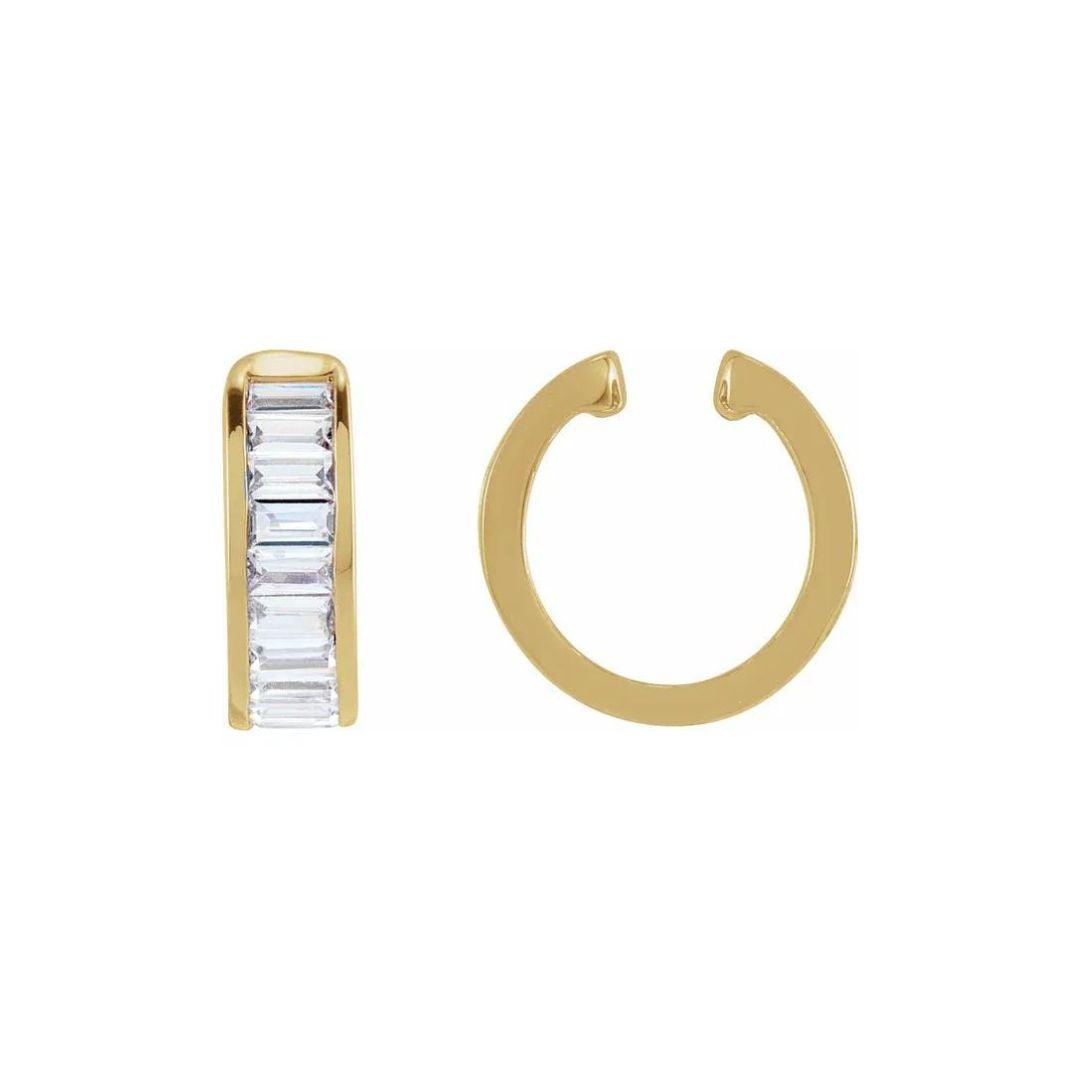 Baguette Diamond Ear Cuff - Nashelle