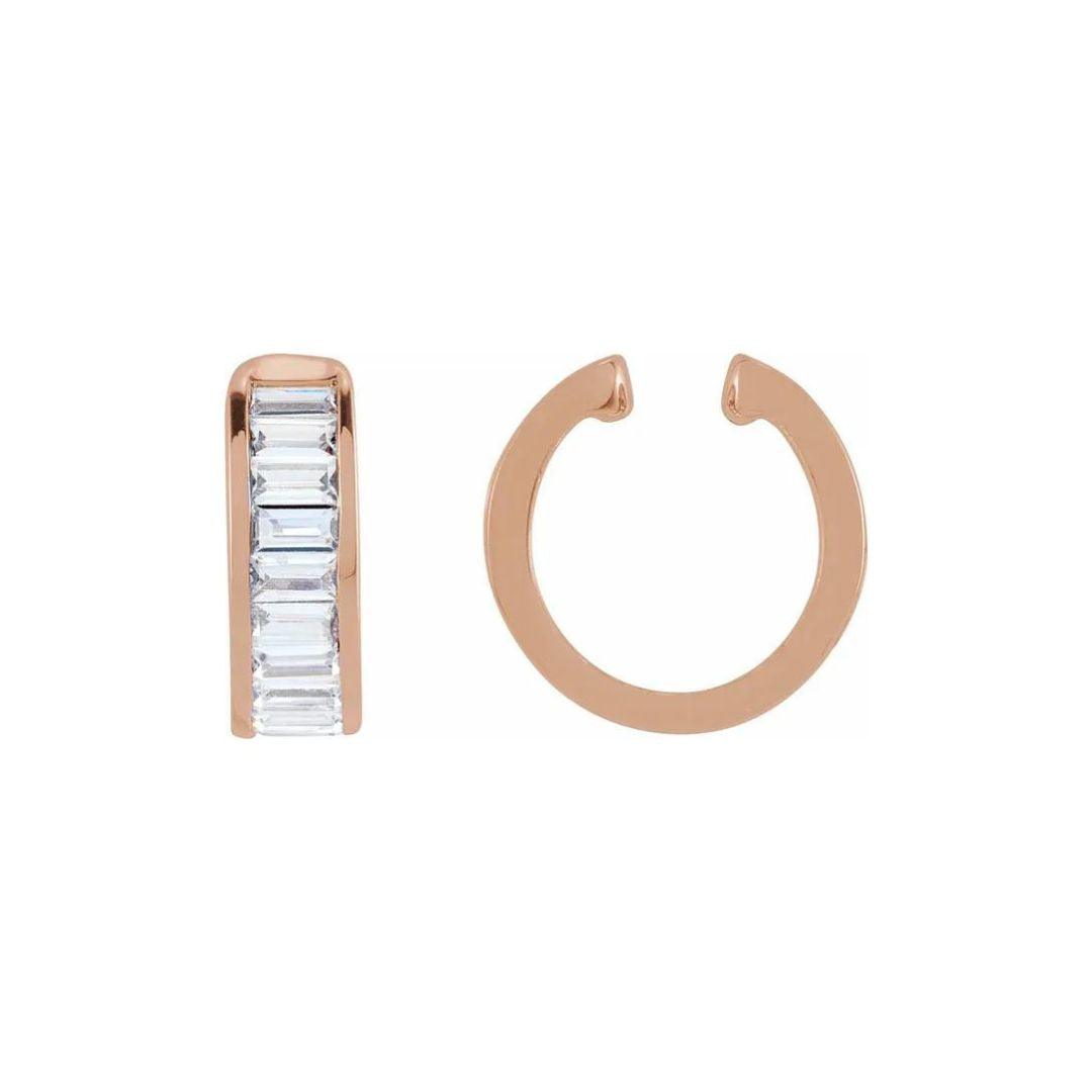 Baguette Diamond Ear Cuff - Nashelle