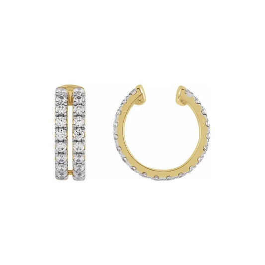 Double Diamond Ear Cuff - Nashelle