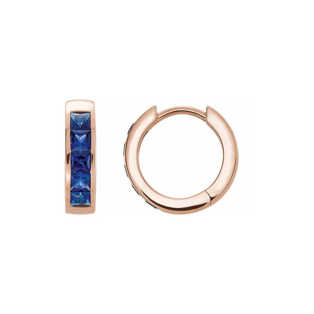 Sapphire Huggie - Nashelle