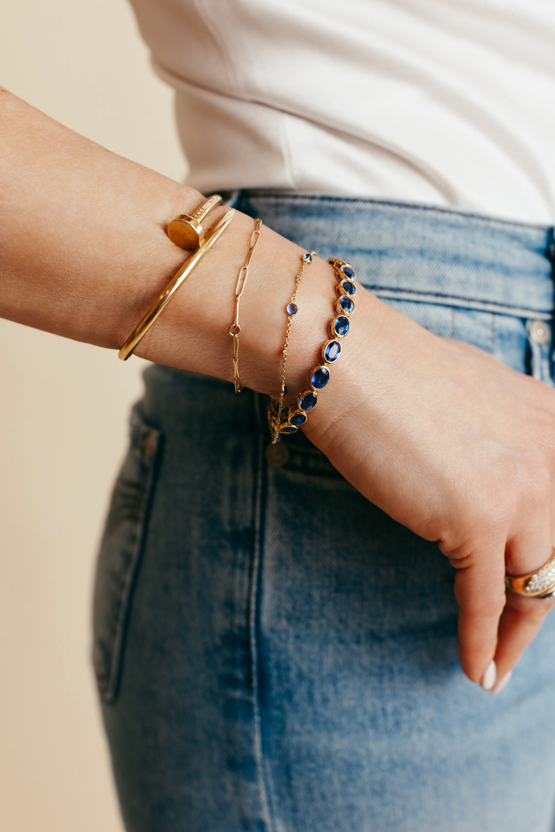 Kyanite Bezel Tennis Bracelet