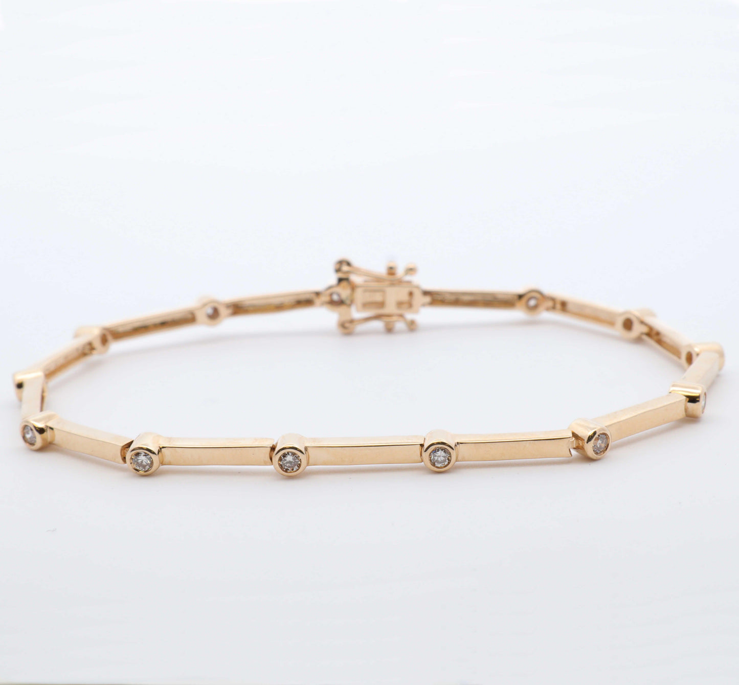 Rectangle Diamond Link Bracelet - Nashelle