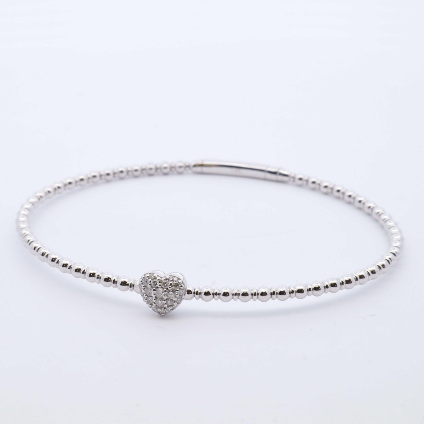 Diamond Heart Bangle - Nashelle