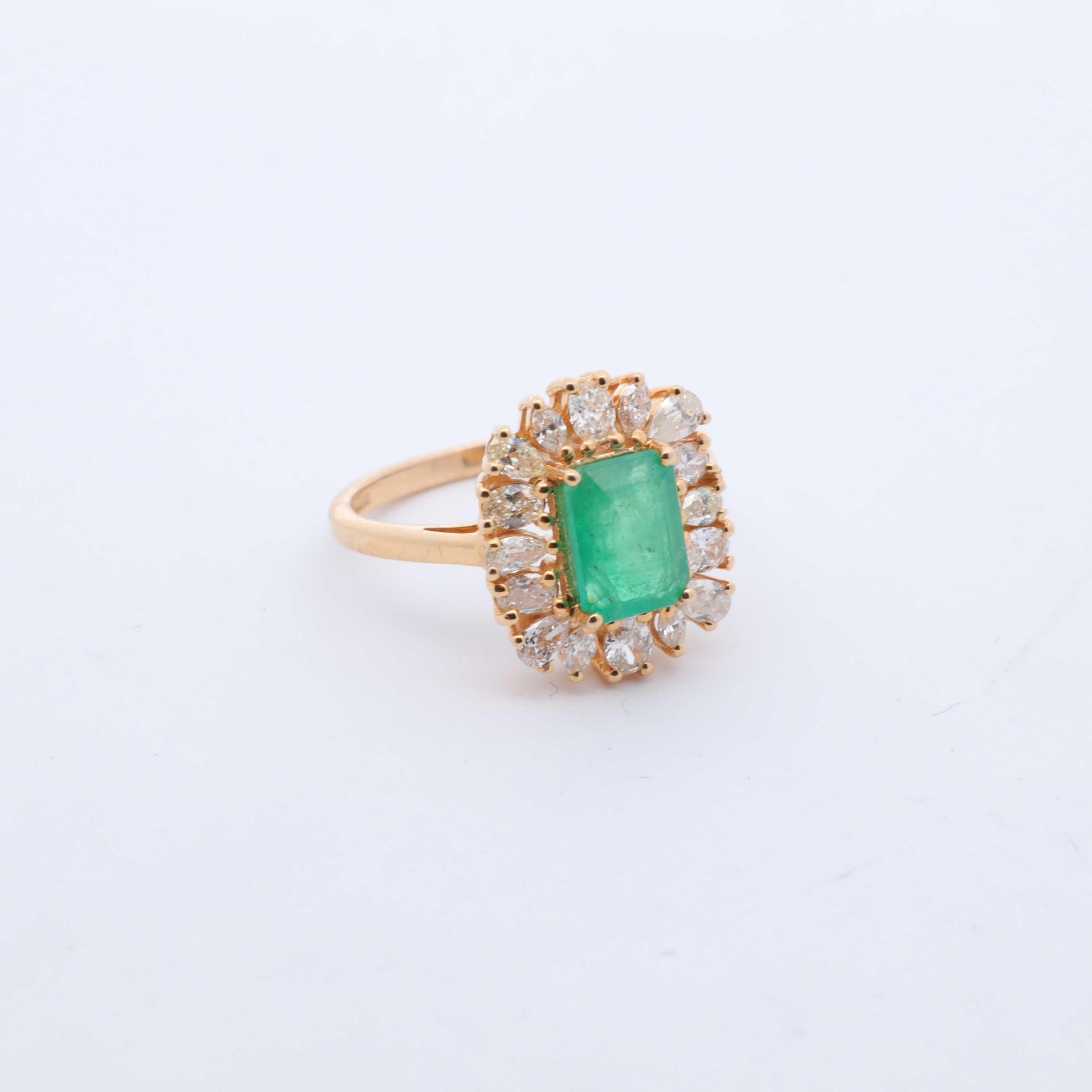 Emerald & Diamond Cocktail Ring - Nashelle