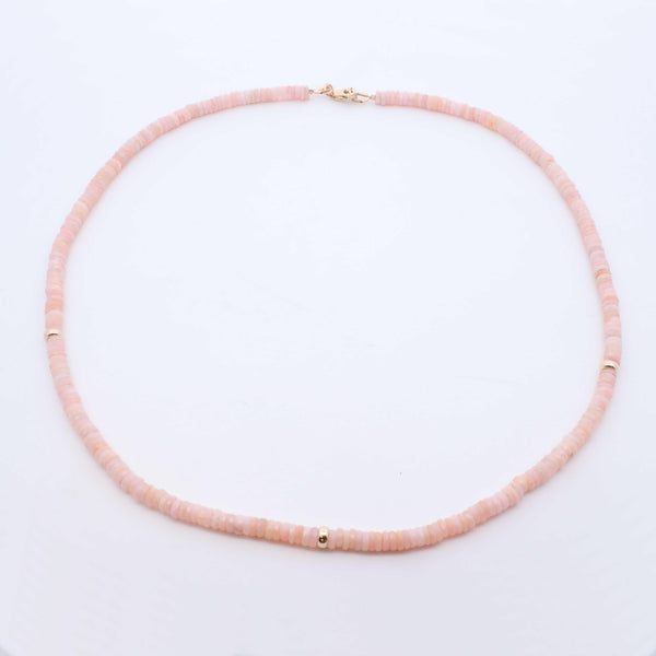 Pink Opal & Gold Necklace - Nashelle