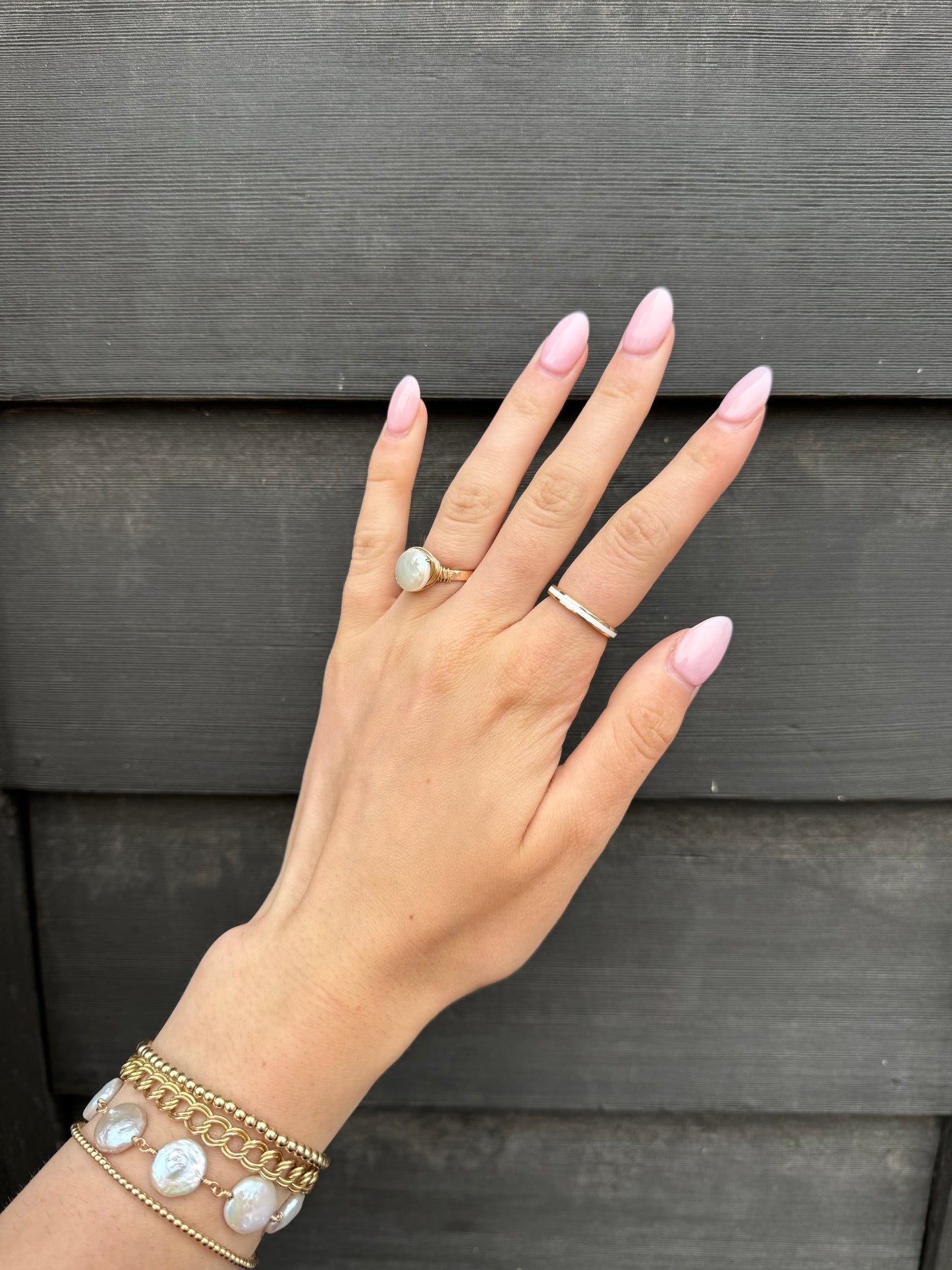 White Enamel Ring