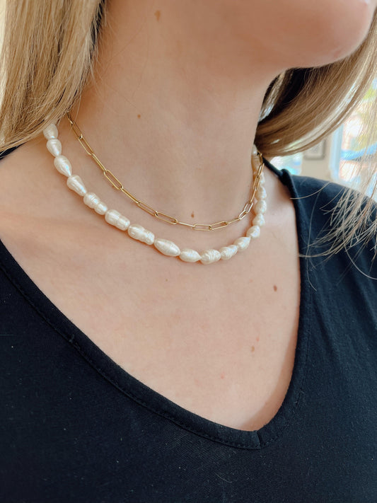 Teardrop Pearl Necklace - Nashelle