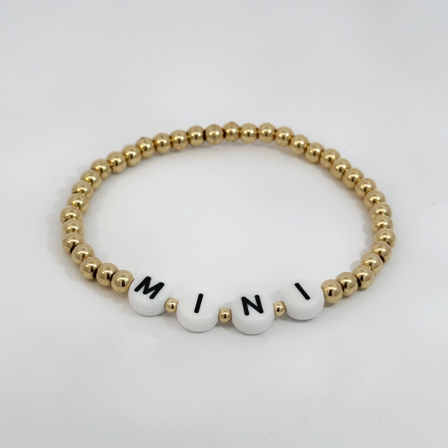 Mini Personalized Bead Stretch Bracelet