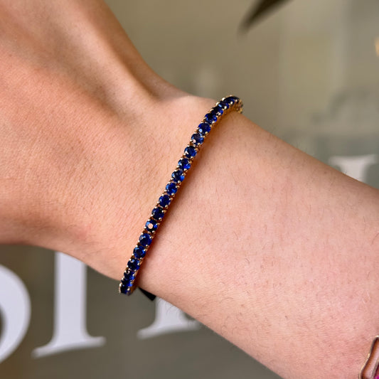 Blue Sapphire Tennis Bracelet