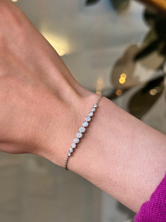 Diamond Bezel and Dainty Bracelet