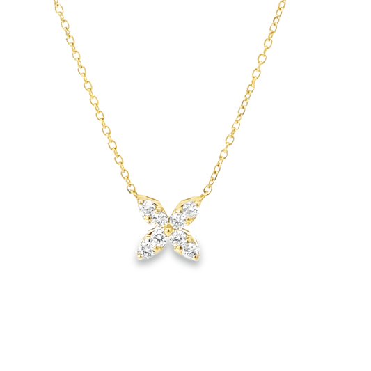 Diamond Flower Necklace