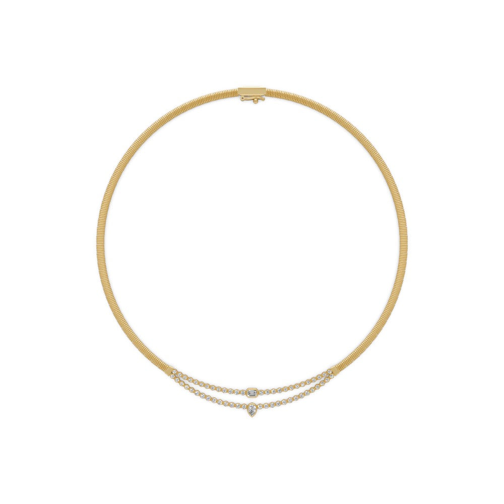 14k Cleopatra Diamond Necklace