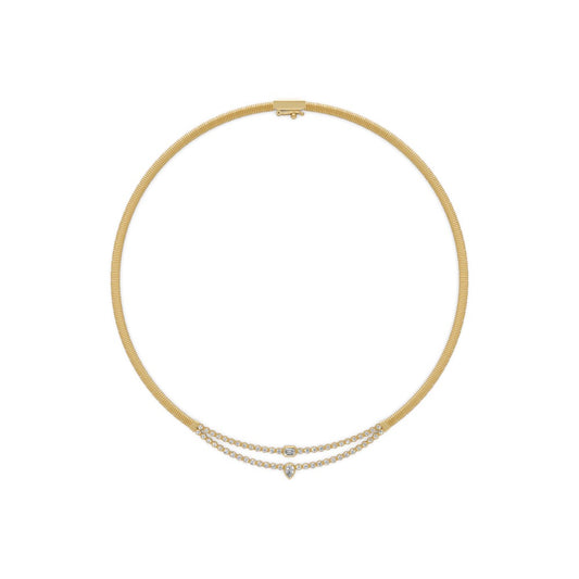 14k Cleopatra Diamond Necklace