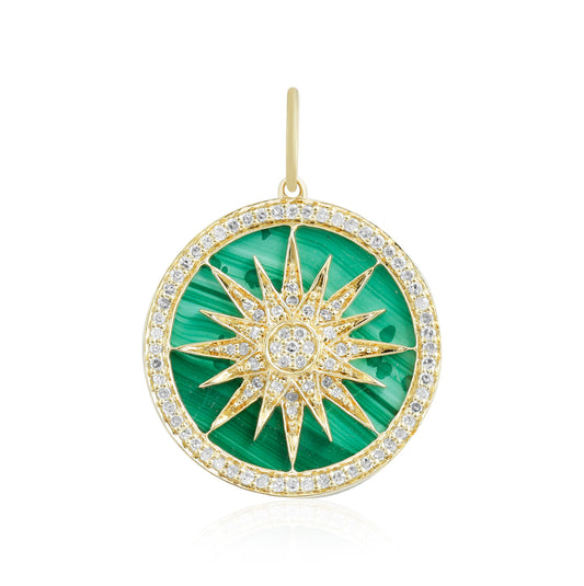 Malachite Sunburst Pendant