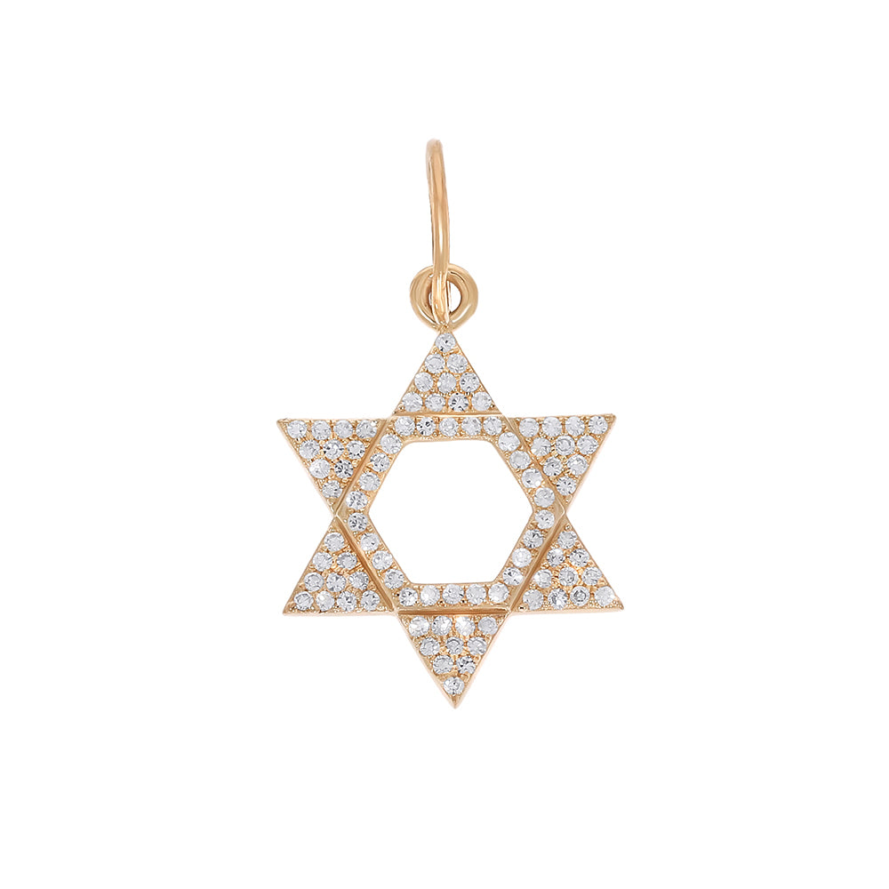 Star of David Diamond Pendant