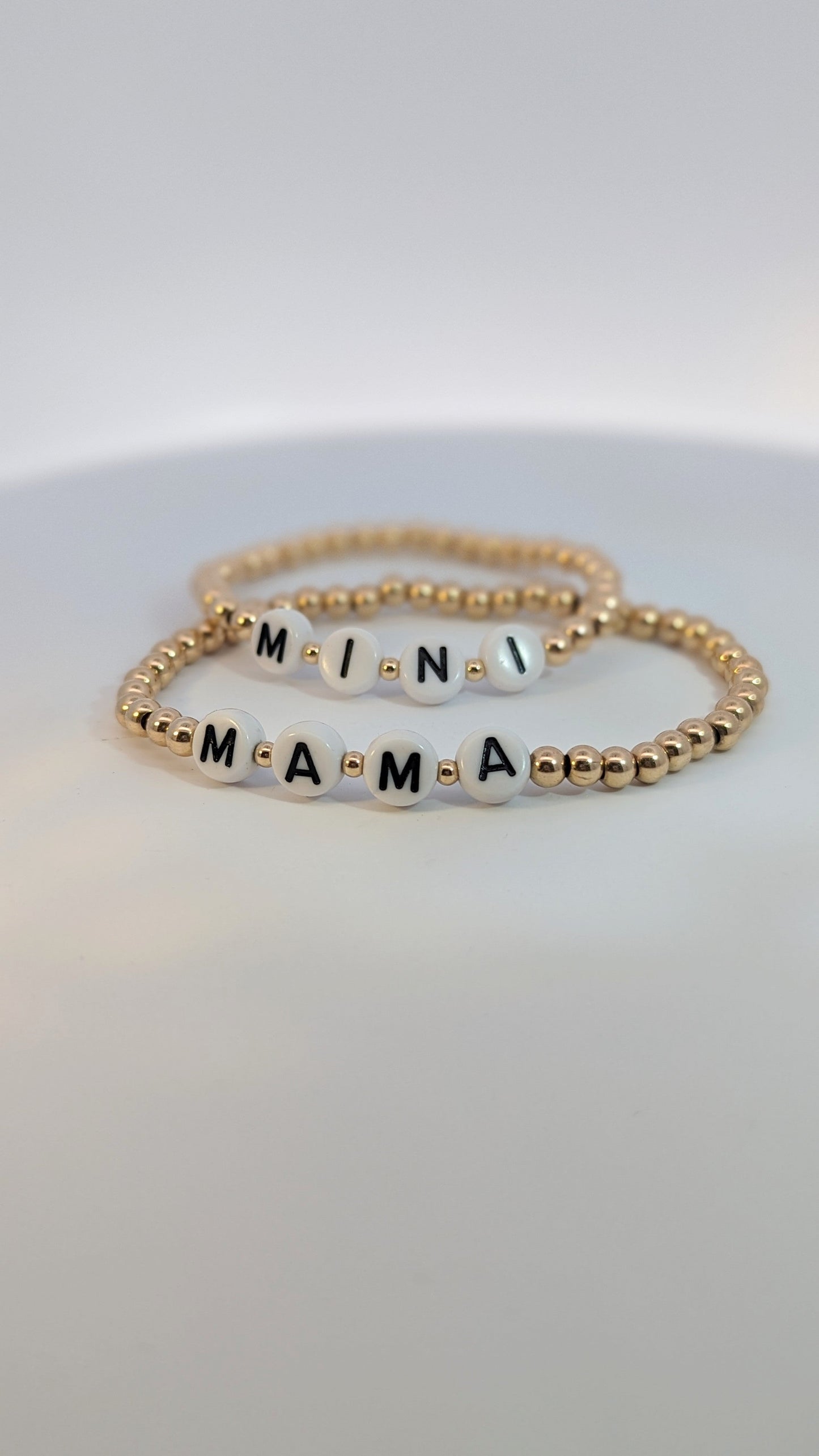 Mini Personalized Bead Stretch Bracelet