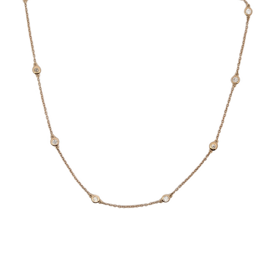 Diamond Bezel Necklace