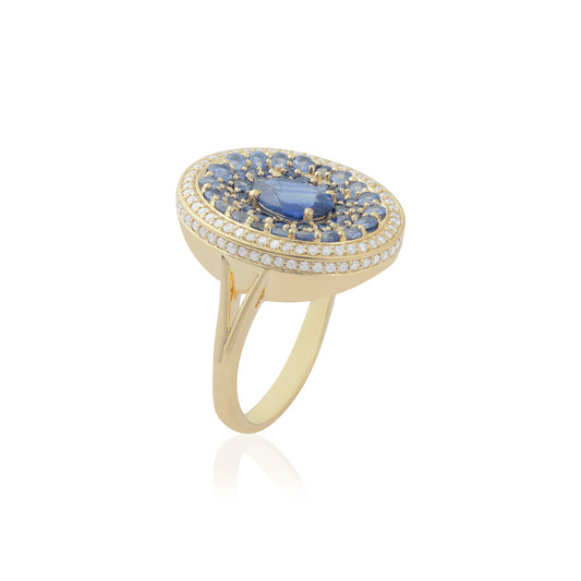 Sapphire & Diamond Ring