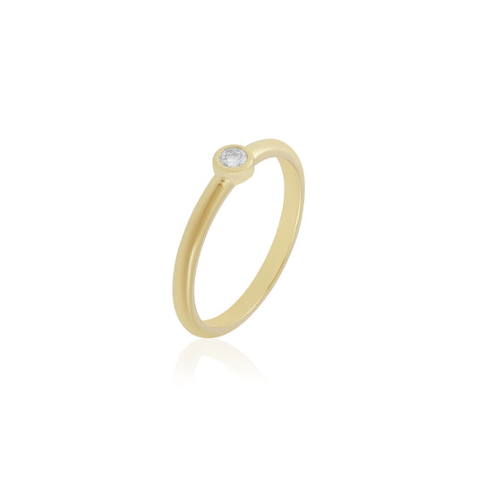 14k Diamond Stacking Ring