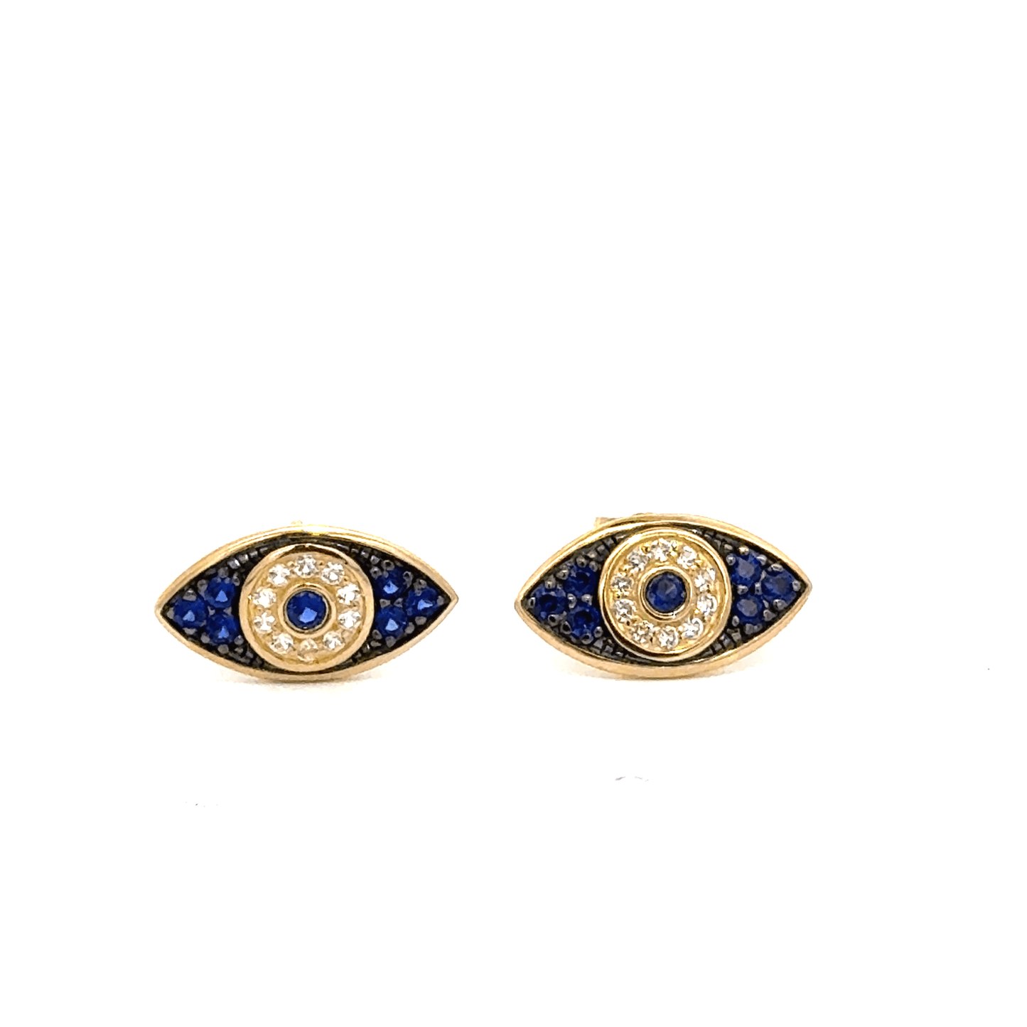 Sapphire Evil Eye Studs