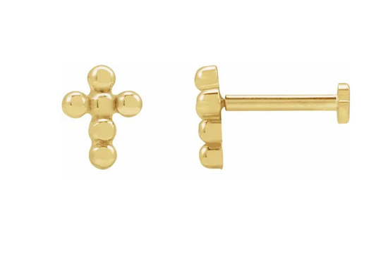 Beaded Cross Studs