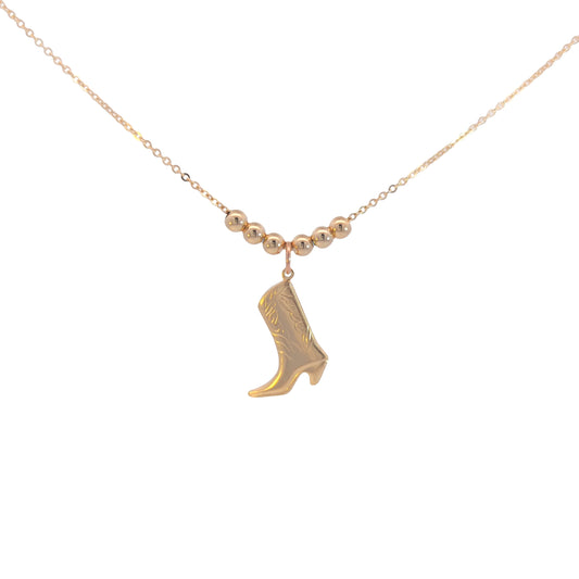 Beaded Boot Necklace